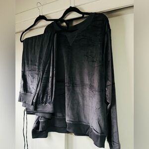 Dark Gray charcoal color velour Lounge Set